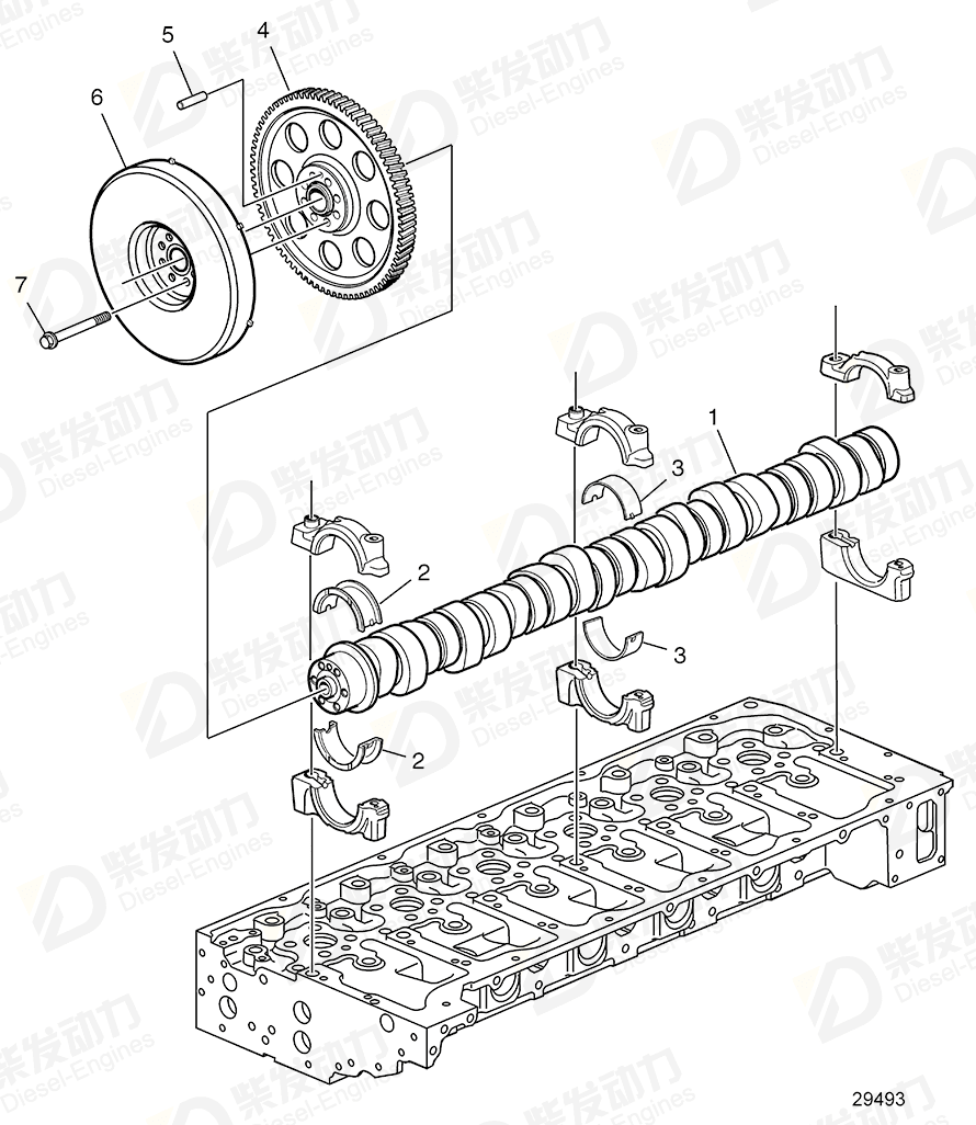 volvo penta Flange screw, camshaft 8192804 Drawing volvo penta Flange screw, camshaft 8192804 Drawing